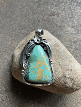 Load image into Gallery viewer, Native American Sterling Silver Turquoise Pendant. Alfred Martinez