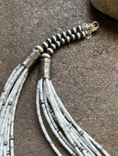 Load image into Gallery viewer, Sterling Silver Multi Strand White Howlite Bead W Pearls Necklace. 24 inch
