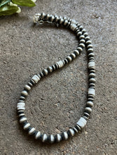 Load image into Gallery viewer, Sterling Silver White Bead W Pearls Necklace. 18 inch
