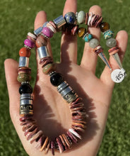 Load image into Gallery viewer, Tommy &amp; Rosita Singer T R Sterling Silver Purple Spiny Oyster Bead Necklace 19”