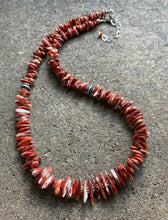 Load image into Gallery viewer, Sterling Silver Spiny Oyster Bead Necklace. 18 inch