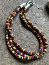 Load image into Gallery viewer, Sterling Silver Multi Strand Multi Stone Bead Necklace. 18 inch