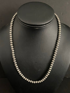 Sterling Silver  5 mm bead Necklace.