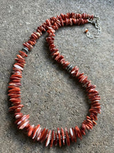 Load image into Gallery viewer, Sterling Silver Spiny Oyster Bead Necklace. 18 inch