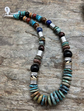 Load image into Gallery viewer, Tommy &amp; Rosita Singer T R Sterling Silver Turquoise Bead Necklace 20”