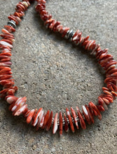 Load image into Gallery viewer, Sterling Silver Spiny Oyster Bead Necklace. 18 inch