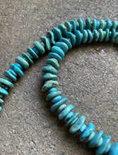 Load image into Gallery viewer, Long Sterling Silver Blue Turquoise Bead Necklace. 30 inch