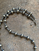 Load image into Gallery viewer, Sterling Silver 10mm Pearls Bead Necklace. 20 inch