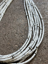 Load image into Gallery viewer, Sterling Silver Multi Strand White Howlite Bead W Pearls Necklace. 24 inch