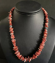 Load image into Gallery viewer, Sterling Silver Spiny Oyster Bead Necklace. 18 inch