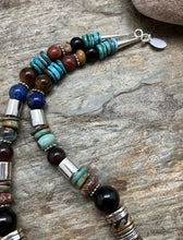 Load image into Gallery viewer, Tommy &amp; Rosita Singer T R Sterling Silver Turquoise Bead Necklace 20”