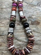 Load image into Gallery viewer, Tommy &amp; Rosita Singer T R Sterling Silver Purple Spiny Oyster Bead Necklace 19”