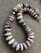 Load image into Gallery viewer, Sterling Silver Purple Spiny Oyster with Turquoise Bead Necklace. 18 inch
