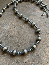 Load image into Gallery viewer, Sterling Silver 10mm Pearls Bead Necklace. 20 inch