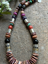Load image into Gallery viewer, Tommy &amp; Rosita Singer T R Sterling Silver Purple Spiny Oyster Bead Necklace 20”