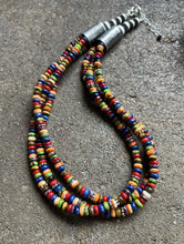 Load image into Gallery viewer, Sterling Silver Multi Strand Multi Stone Bead Necklace. 18 inch