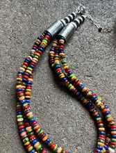Load image into Gallery viewer, Sterling Silver Multi Strand Multi Stone Bead Necklace. 18 inch