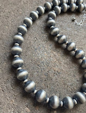 Load image into Gallery viewer, Sterling Silver 12mm 18 Inch Navajo Pearls Bead Necklace.