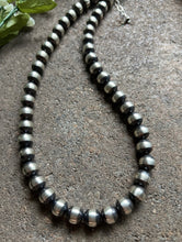 Load image into Gallery viewer, Sterling Silver 10mm Pearls Bead Necklace. 18 Inch