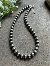 Load image into Gallery viewer, Sterling Silver 10mm Pearls Bead Necklace. 18 Inch